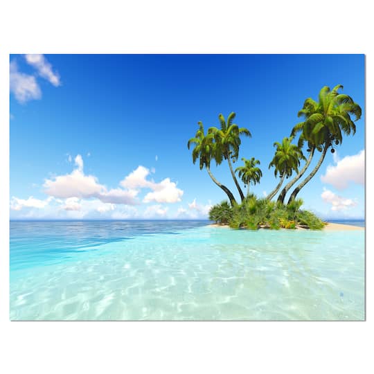 Designart - Corals Island under Blue Sky